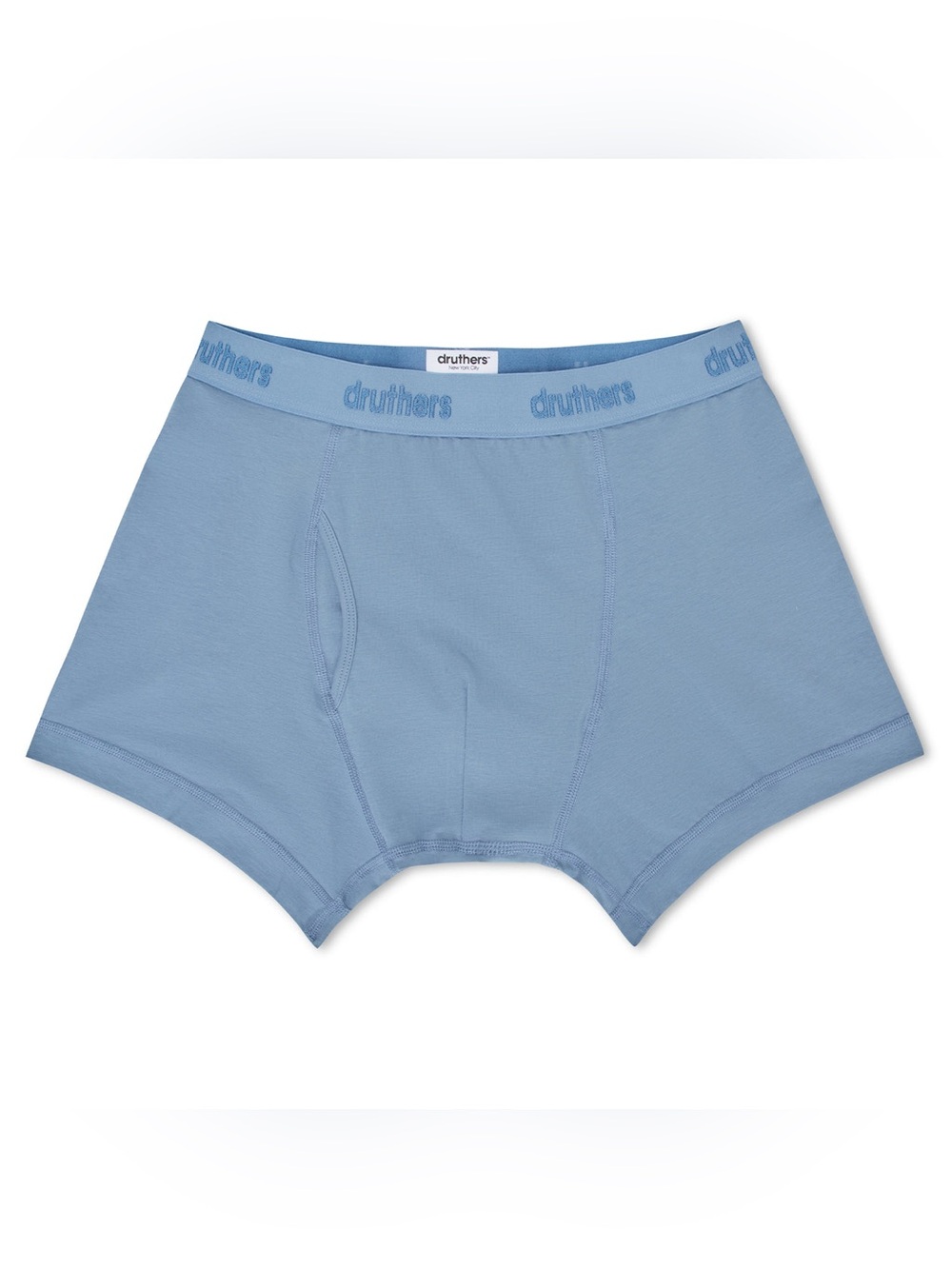 Druthers Set Of 3 ORGANIC COTTON BOXER BRIEFS - DUSTY BLUE Size M